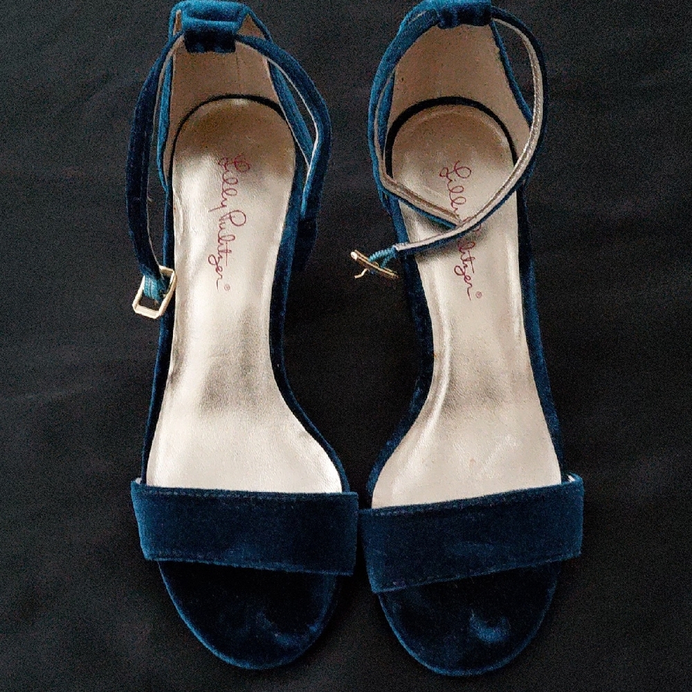 Lilly Pulitzer Blue Velvet Sandals